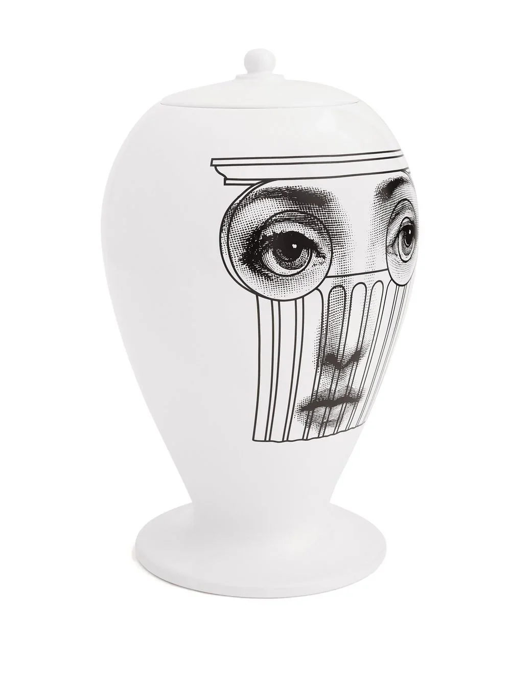 Fornasetti Capitello Face-Print Vase Black/White - Image 4
