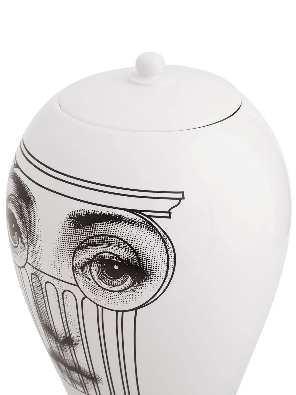 Fornasetti Capitello Face-Print Vase Black/White - Image 5