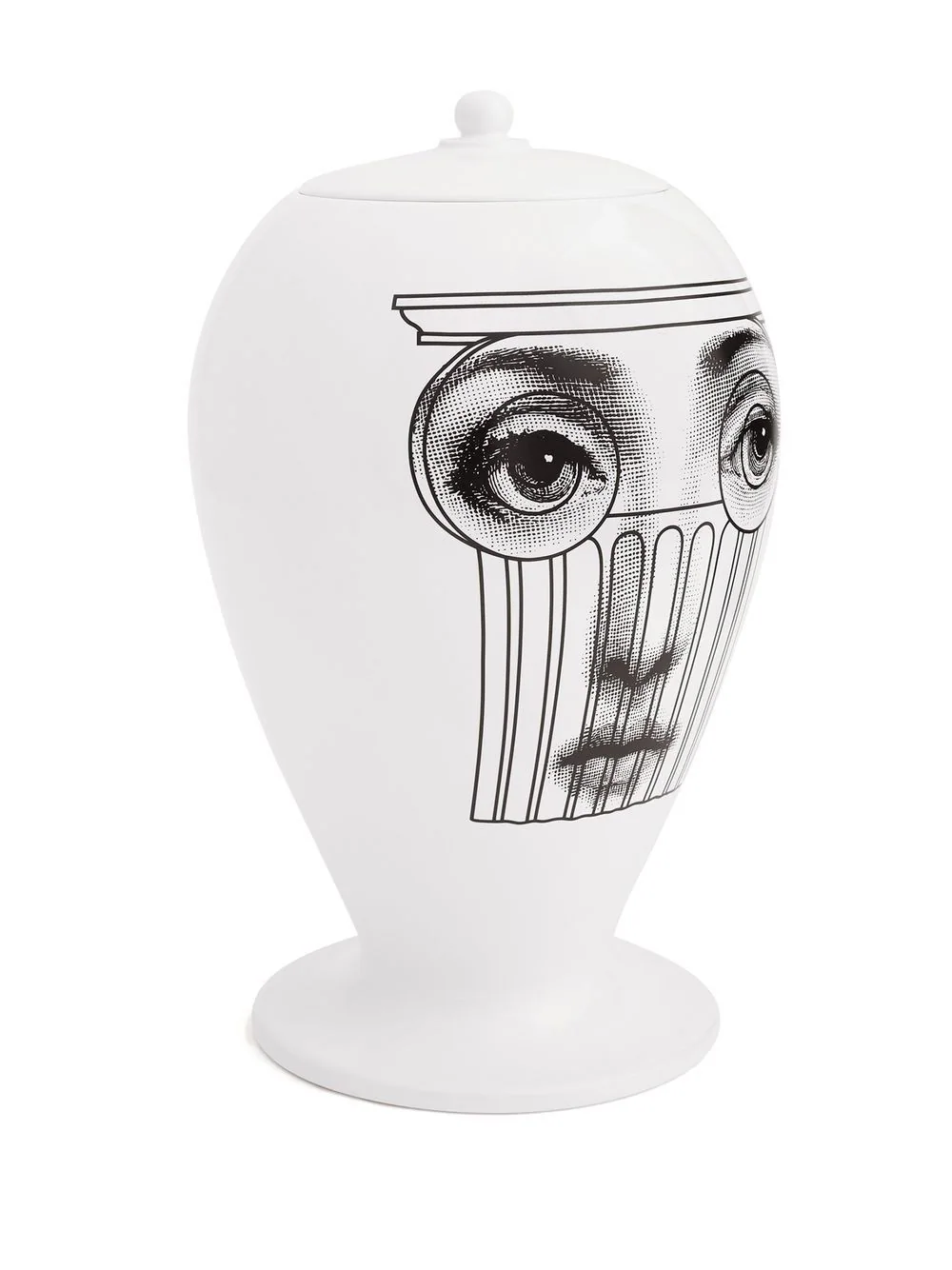 Fornasetti Capitello Face-Print Vase Black/White - Image 8