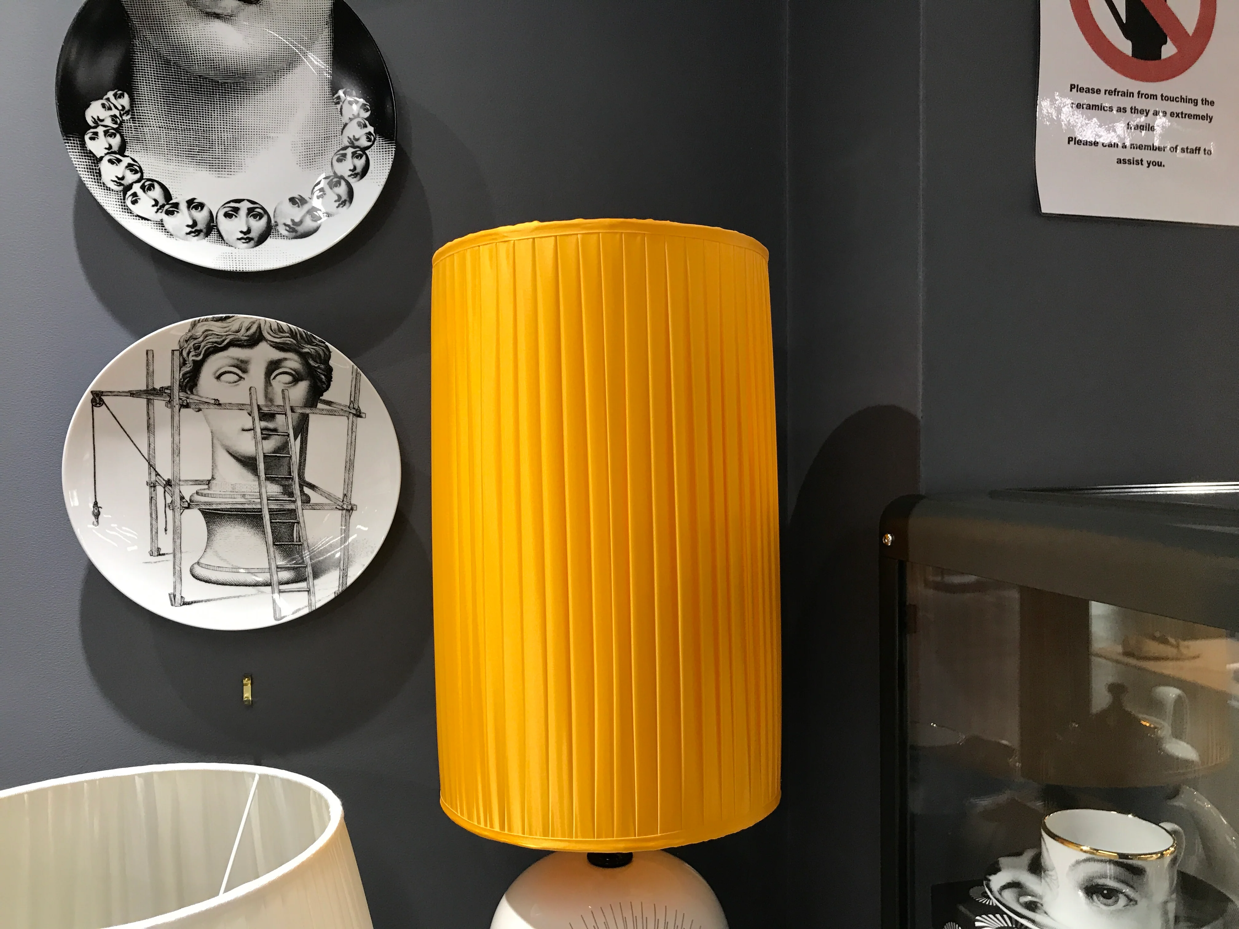 Fornasetti Cylindrical Pleated Lampshade - Image 3