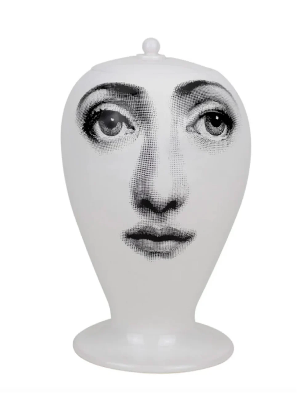 Fornasetti face print vase White/Black