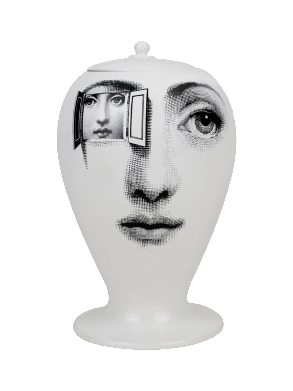 Fornasetti face print vase White/Black - Image 2