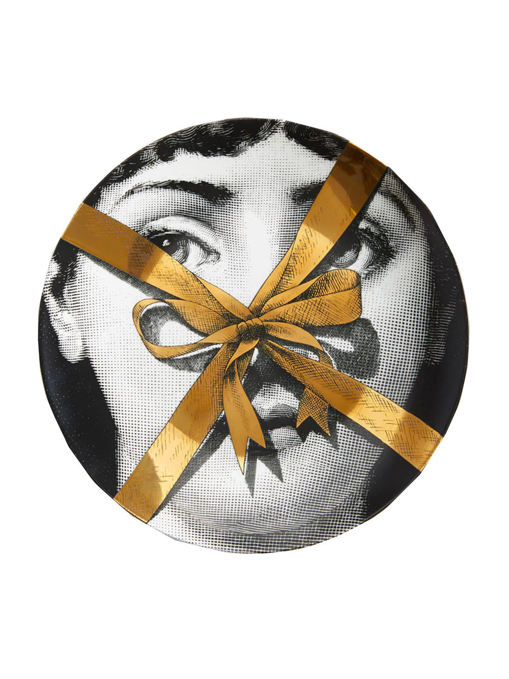 Fornasetti N.171 Wall Plate Gold Bow
