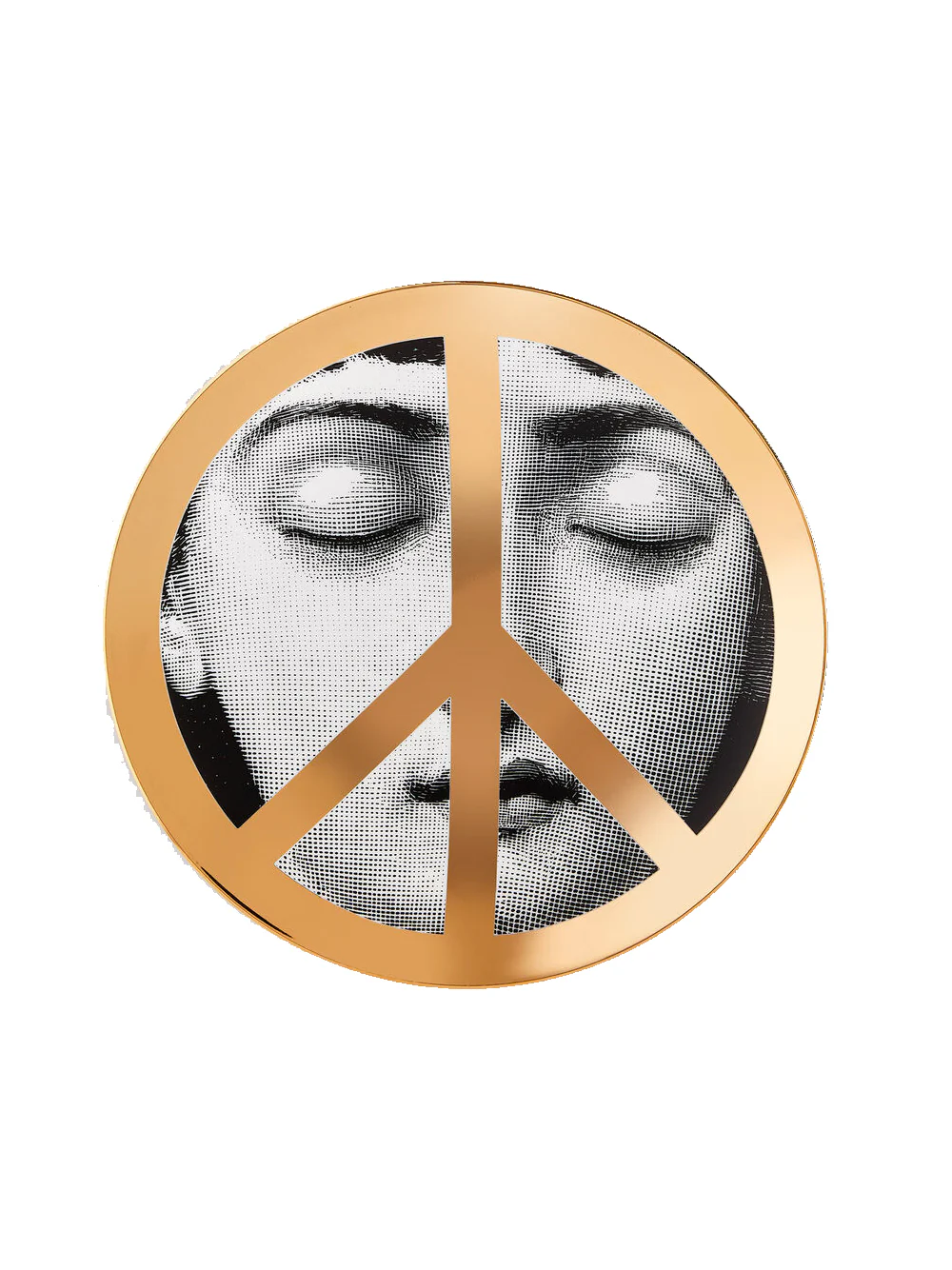 Fornasetti N.403 Wall Plate Peace Gold