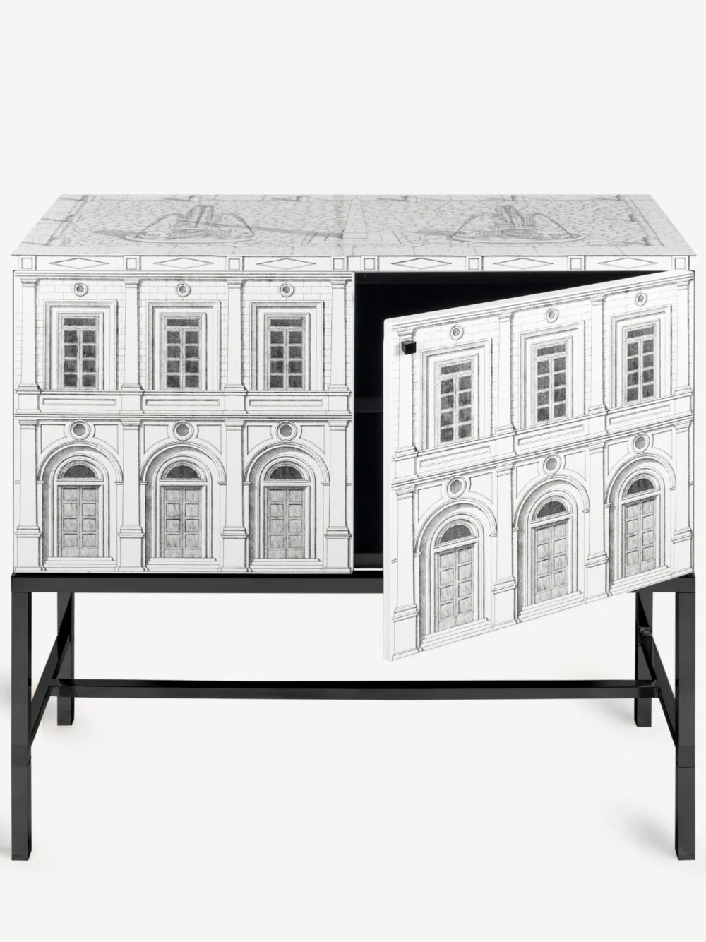 Fornasetti Raised Sideboard Architettura Cabinet Black/White - Image 3