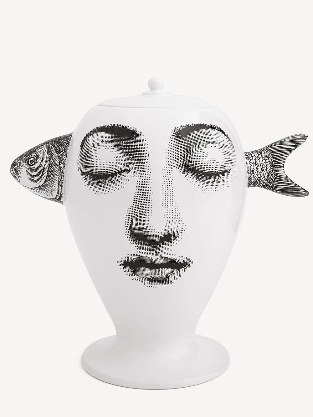 Fornasetti Vase Pesce Fish Black/White - Image 2
