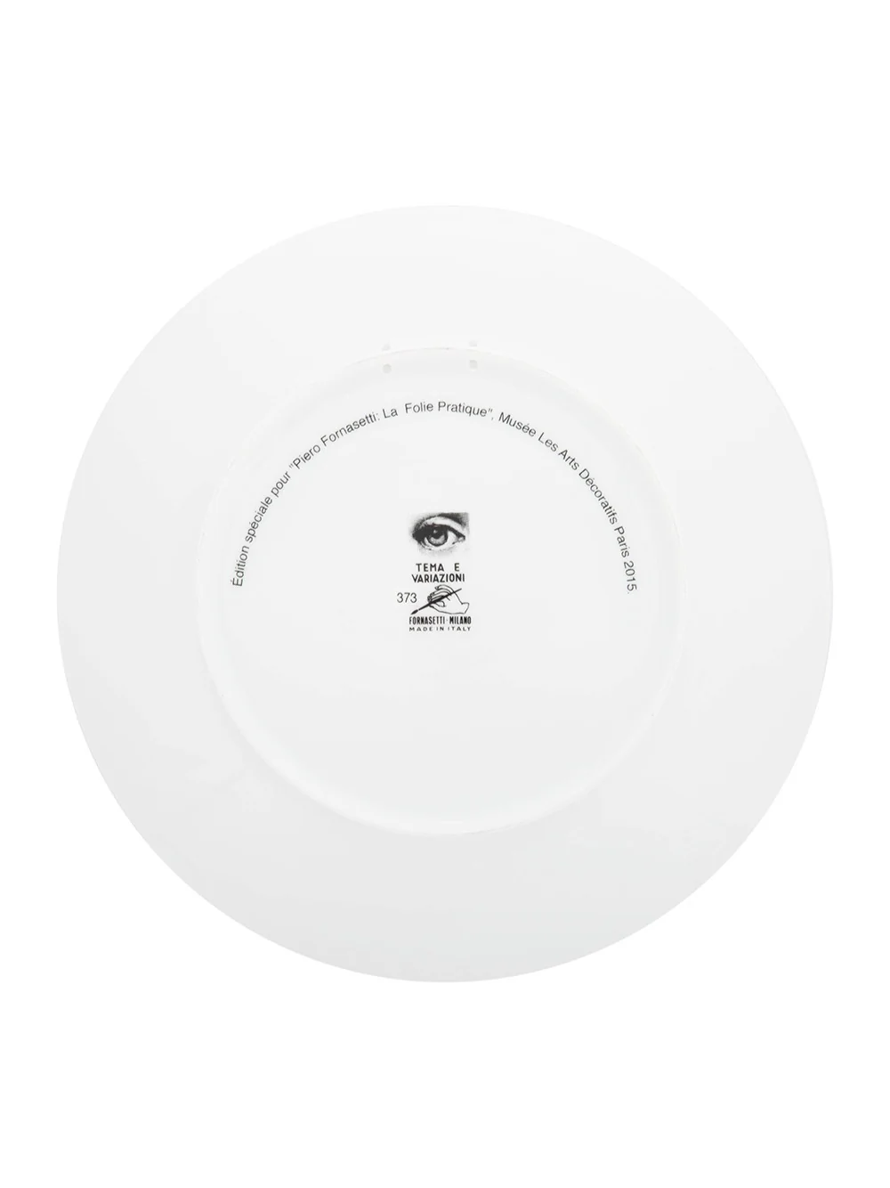 Fornasetti Lina Cavalieri Porcelain Wall Plate White/Black - Image 4