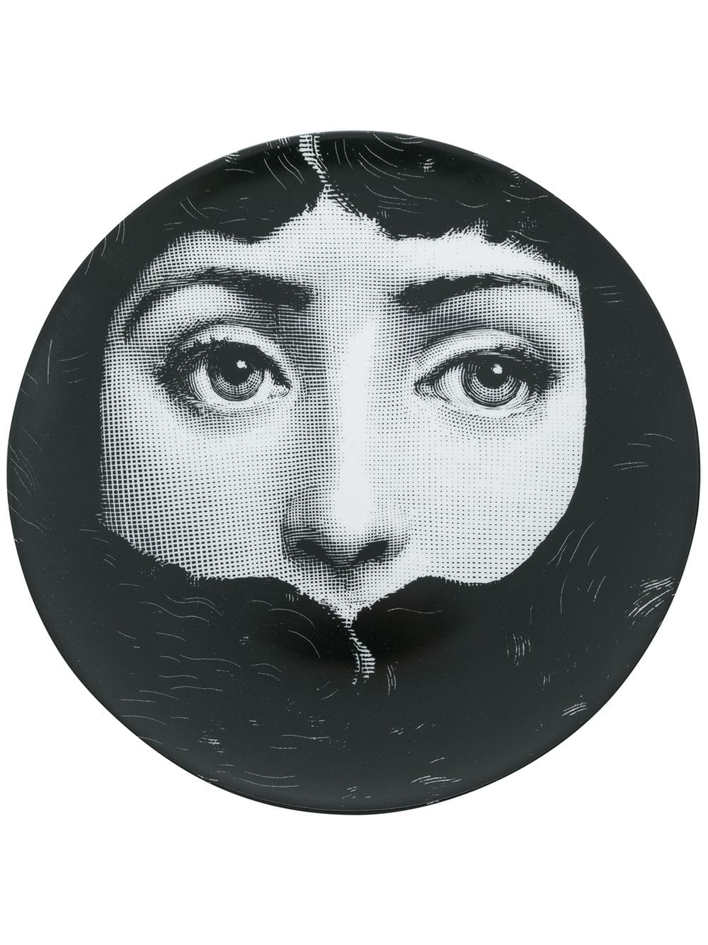 Fornasetti Face Print Wall Plate Black - Image 3