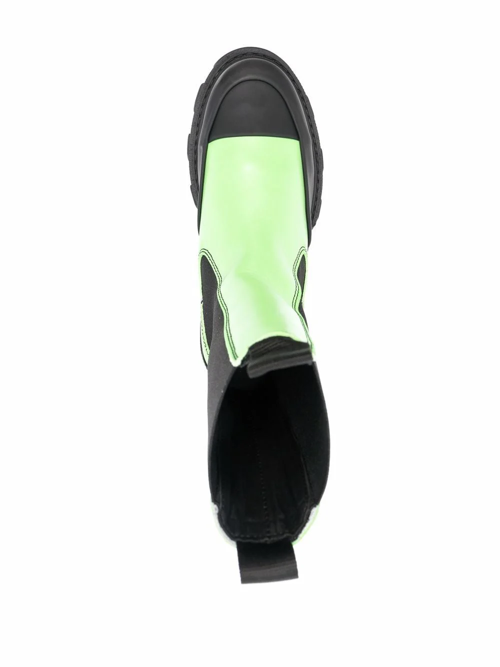 Ganni Leather Mid-Calf Chelsea Boots Flash Green - Image 4