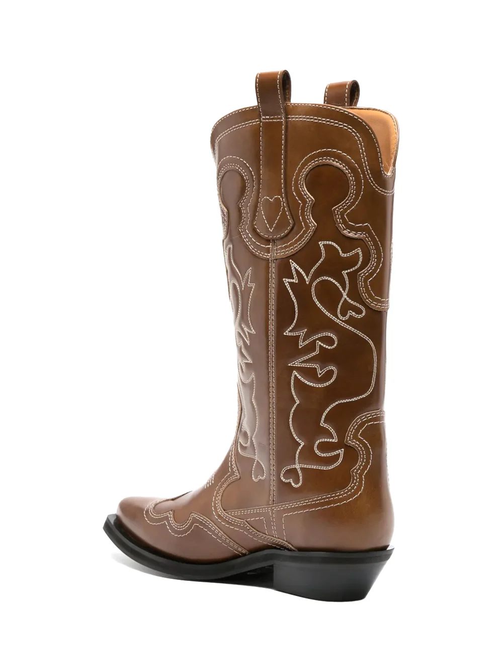 Ganni western boots Dark olive/Egret - Image 3
