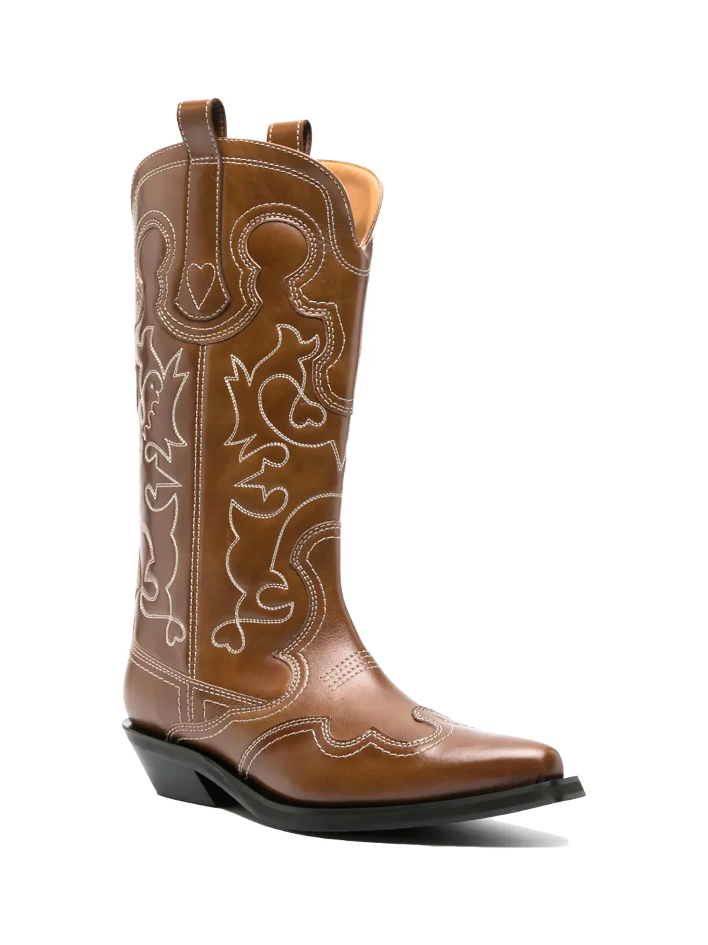 Ganni western boots Dark olive/Egret - Image 4