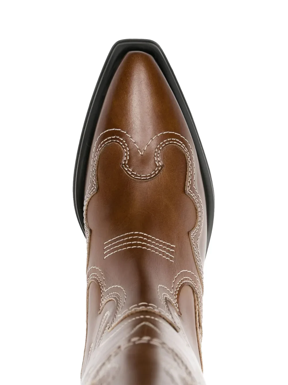 Ganni western boots Dark olive/Egret - Image 5