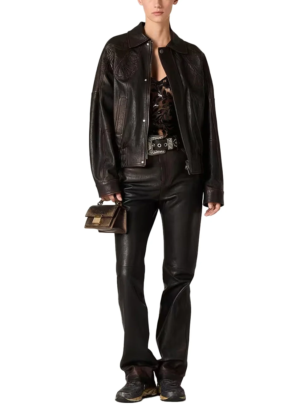 Golden Goose Jacket Dark Burgundy - Image 3