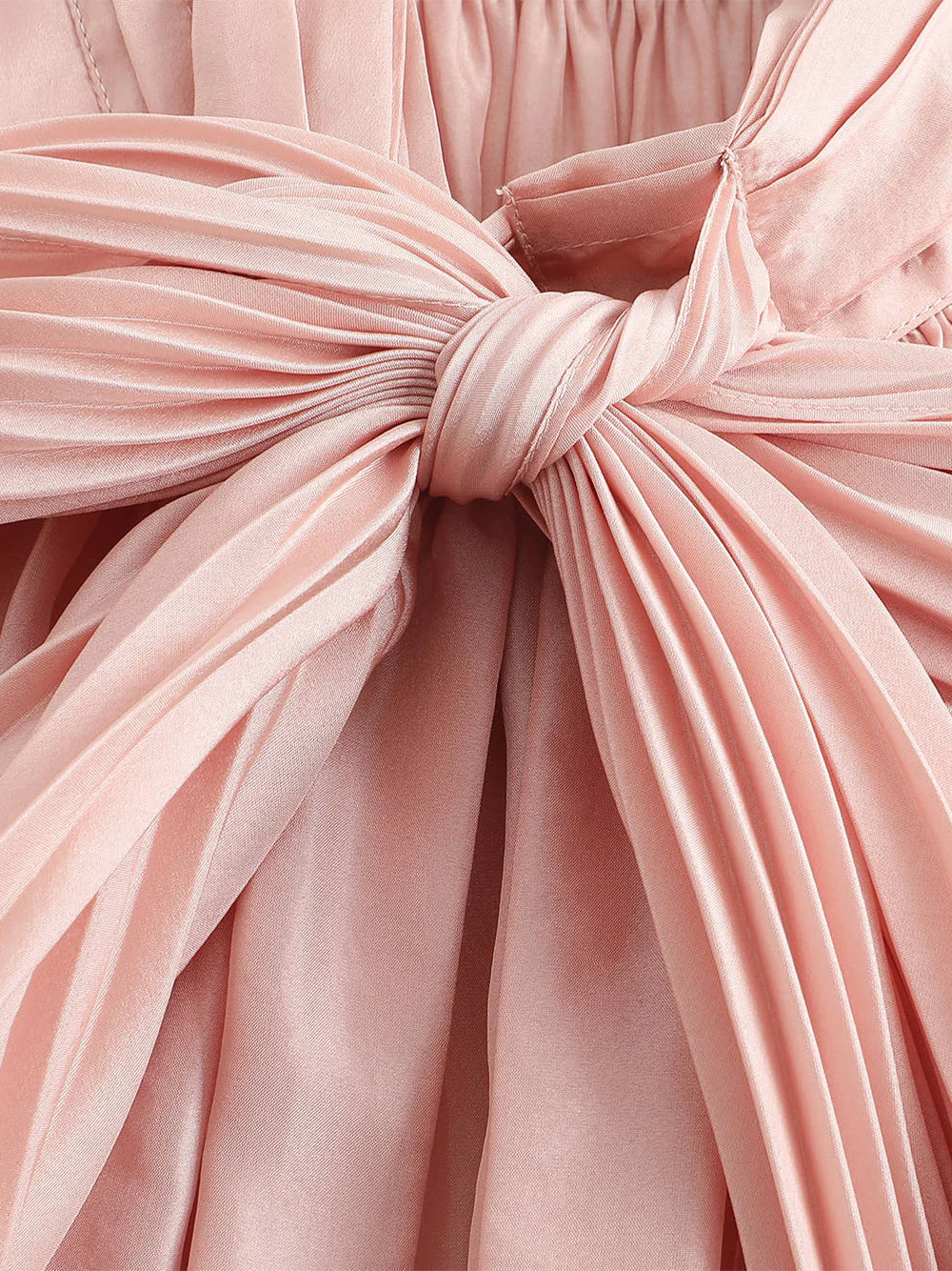 Into The East Women Soft Pink Silk Tie-Front Shirt - Image 10