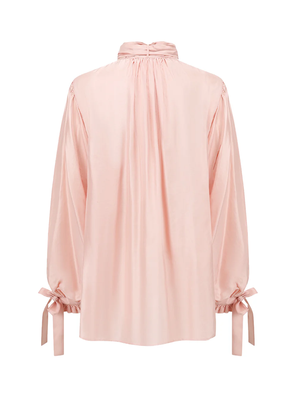 Into The East Women Soft Pink Silk Tie-Front Shirt - Image 2