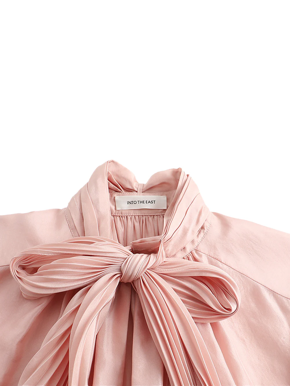 Into The East Women Soft Pink Silk Tie-Front Shirt - Image 8