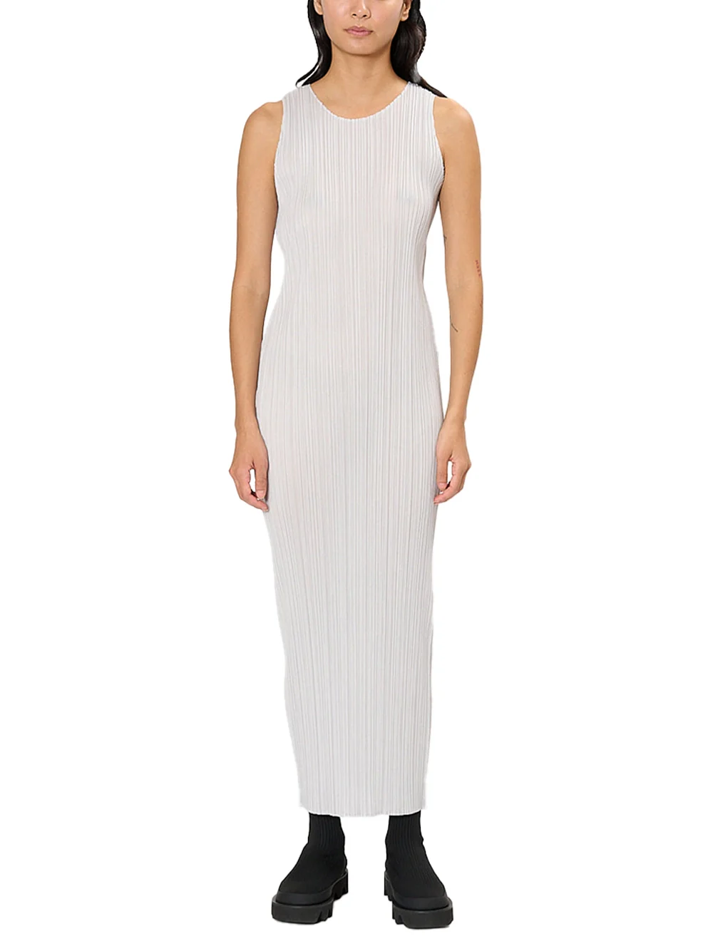 Issey Miyake Pleats Please Dress L grey - Image 2