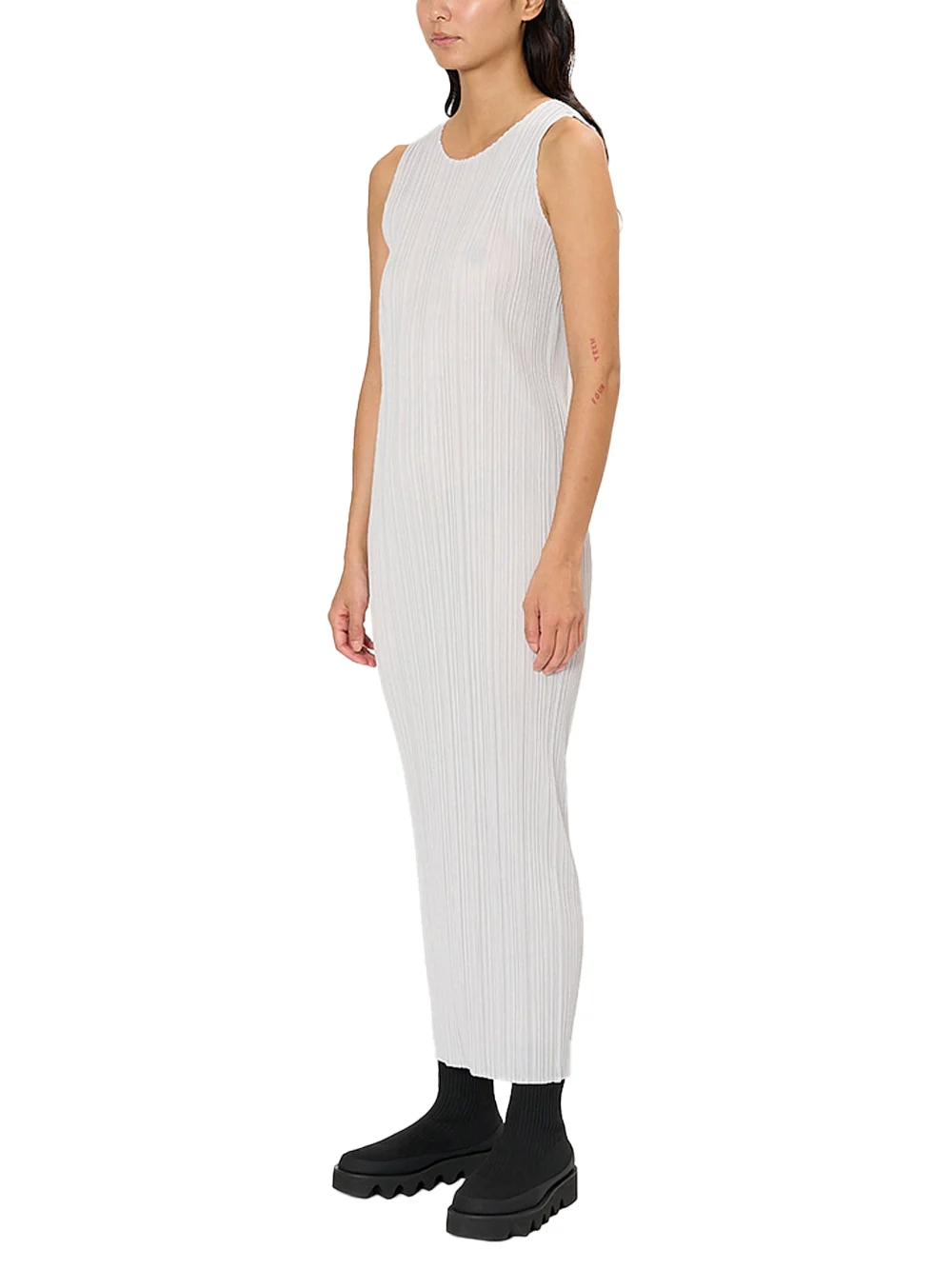 Issey Miyake Pleats Please Dress L grey - Image 3