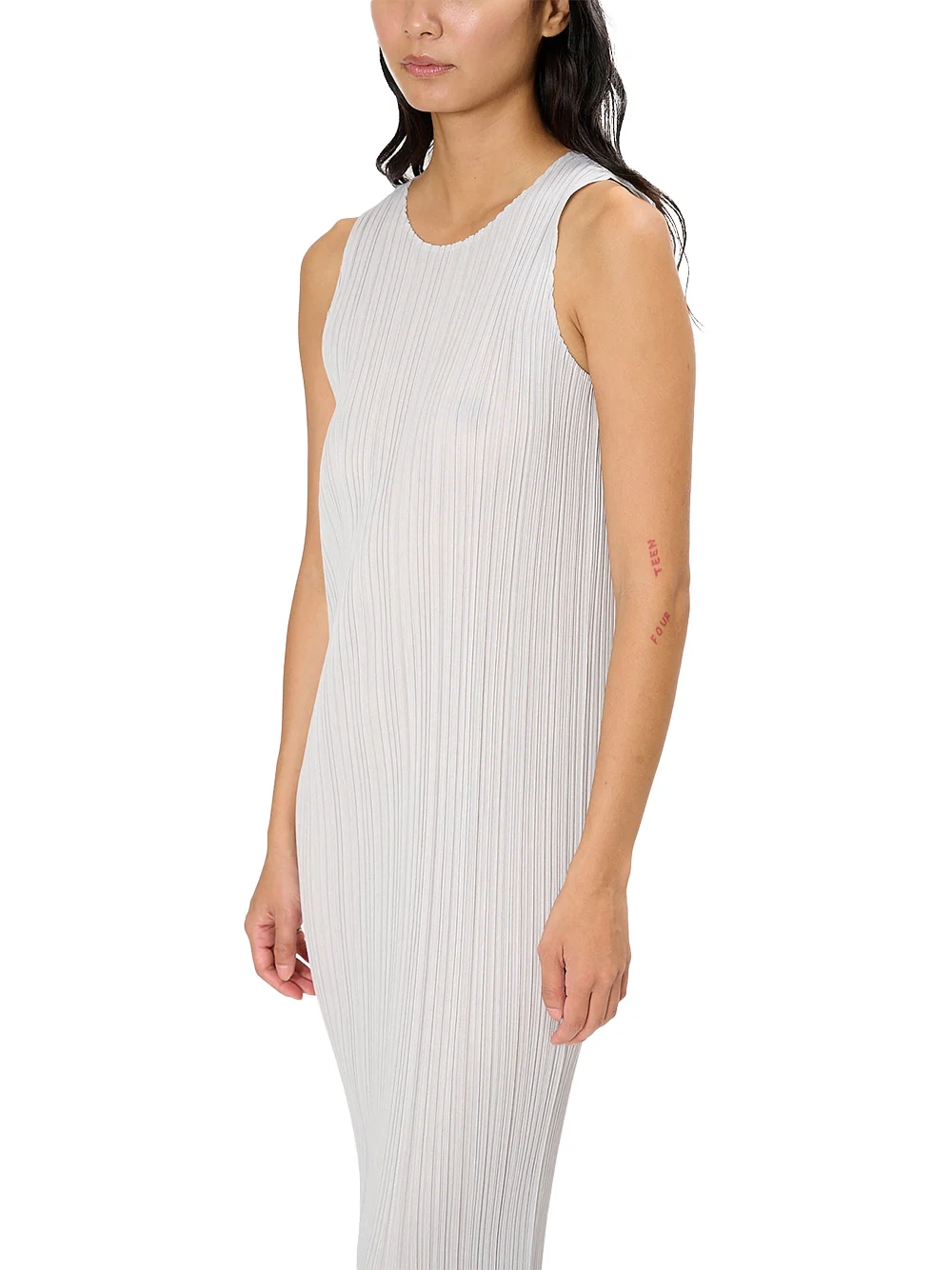 Issey Miyake Pleats Please Dress L grey - Image 4