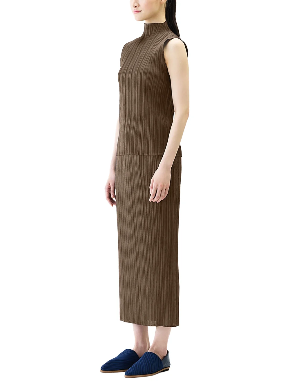 Issey Miyake Pleats Please Basics Skirt Brown - Image 3