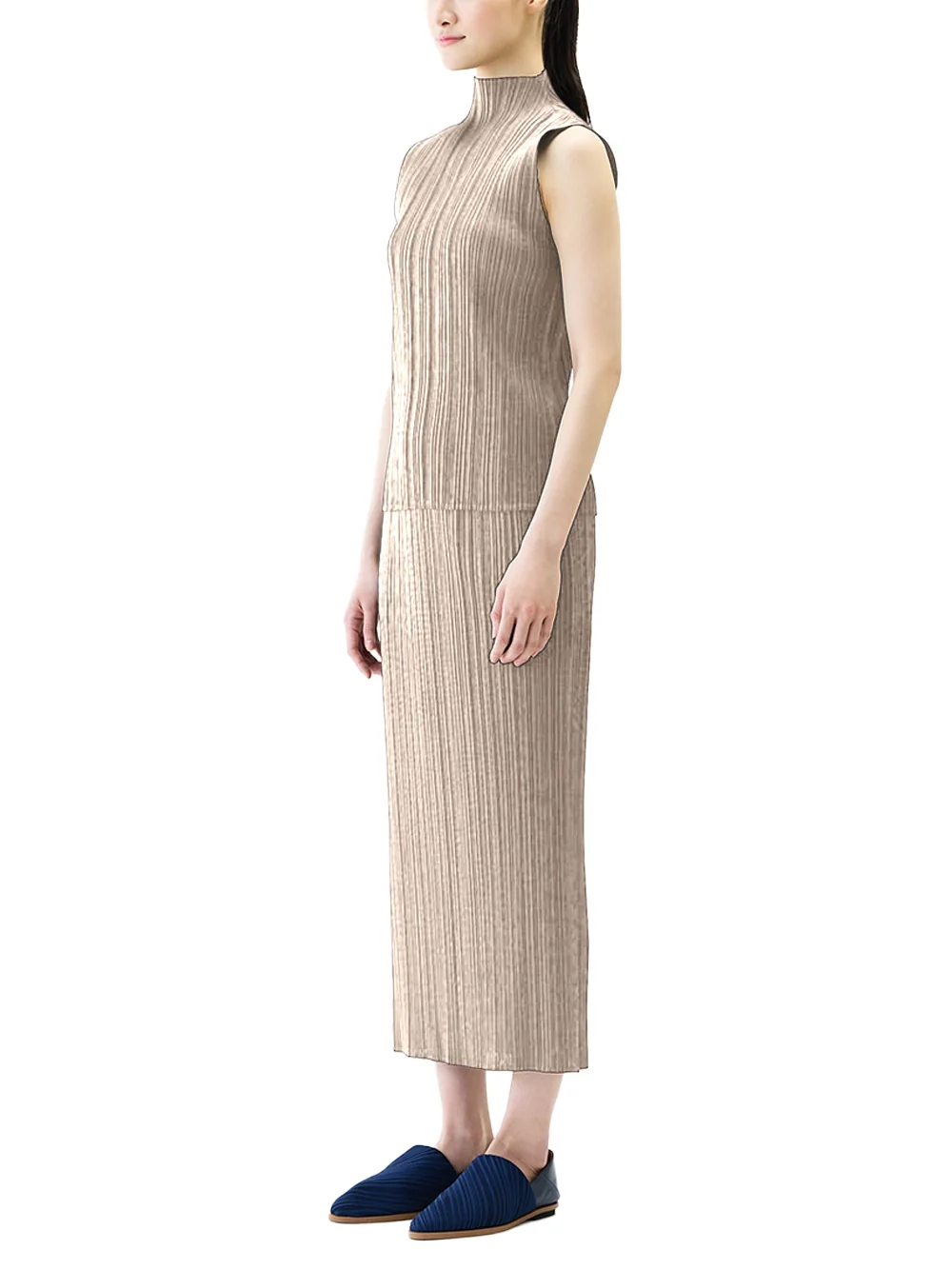 Issey Miyake Pleats Please Basics Skirt Greige - Image 3