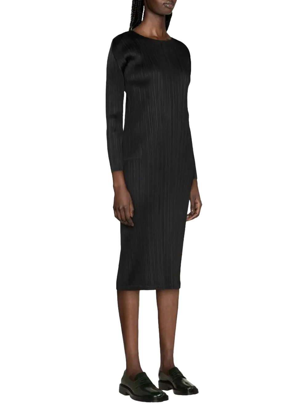 Issey Miyake Pleats Please Dress Black - Image 3