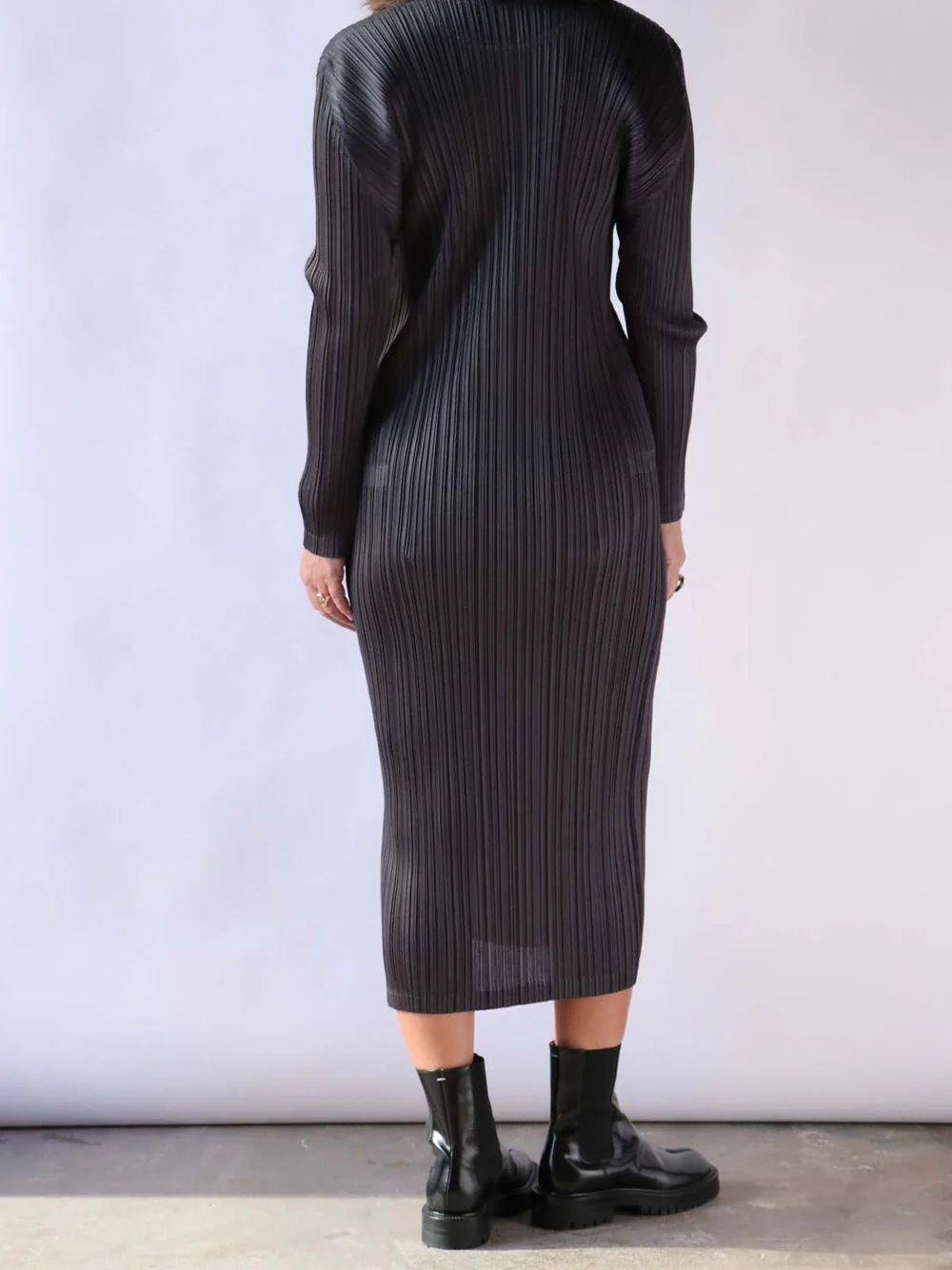 Issey Miyake Pleats Please Dress Grey - Image 7