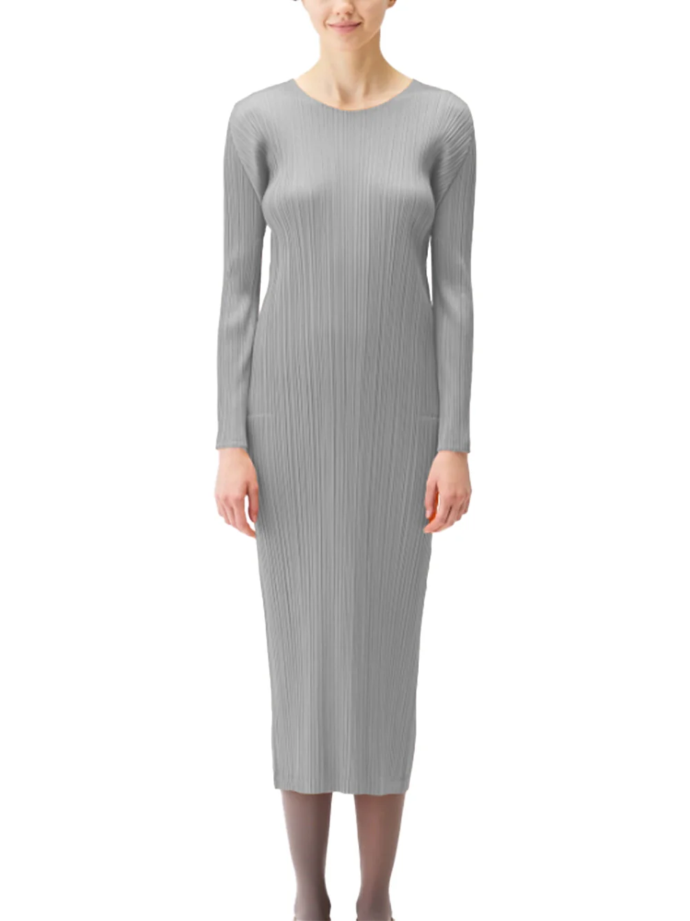 Issey Miyake Pleats Please Dress L grey - Image 2