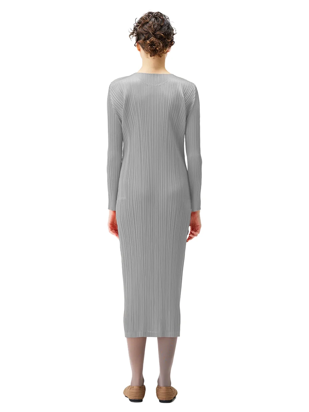 Issey Miyake Pleats Please Dress L grey - Image 4