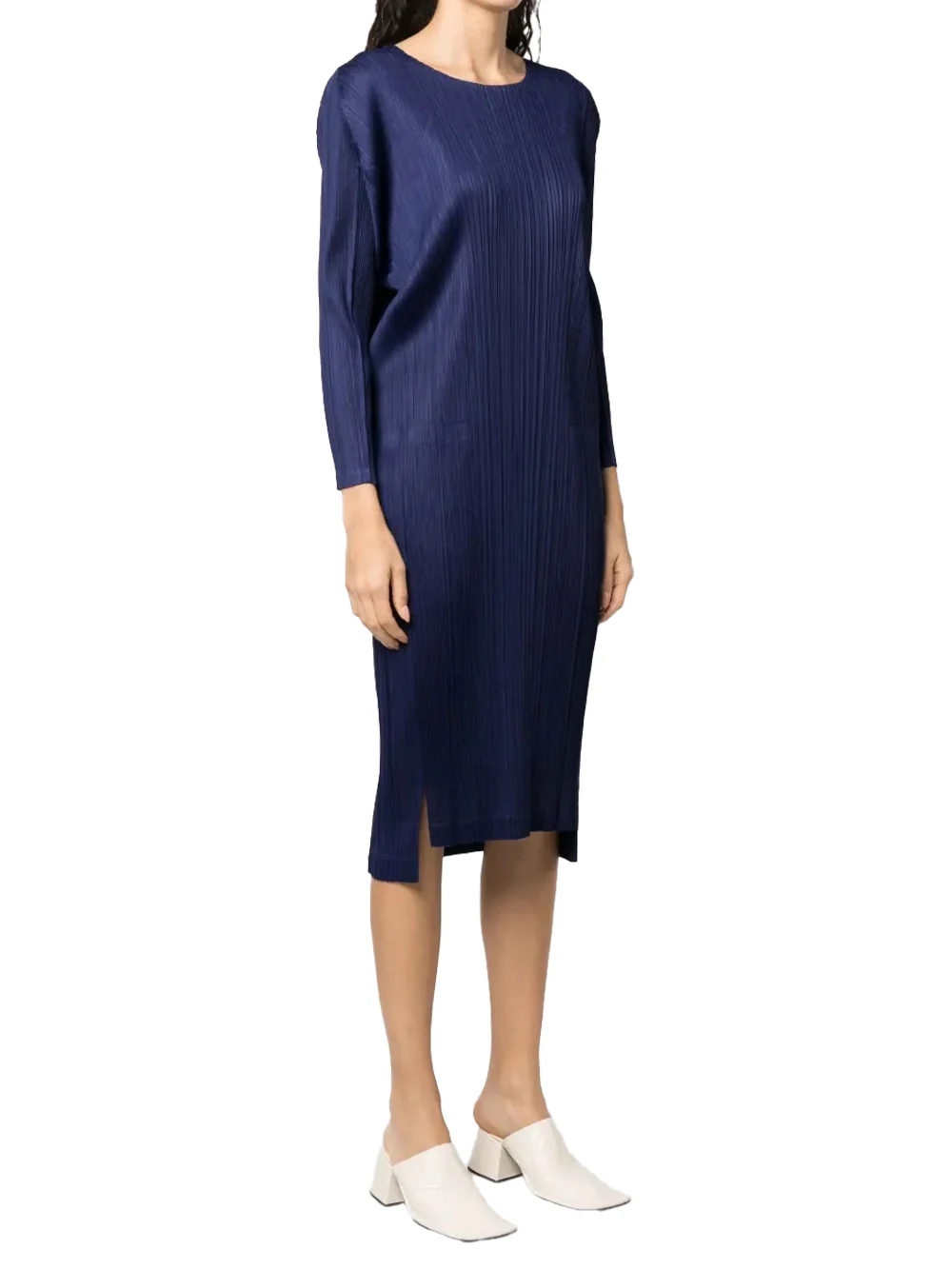 Issey Miyake Pleats Please Dress Navy - Image 3