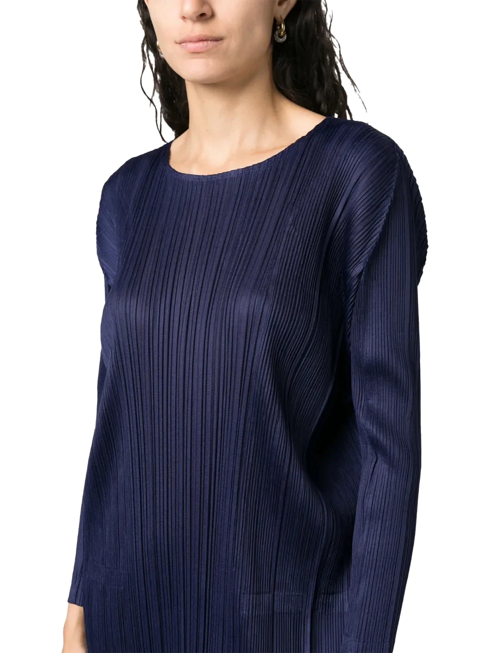 Issey Miyake Pleats Please Dress Navy - Image 4