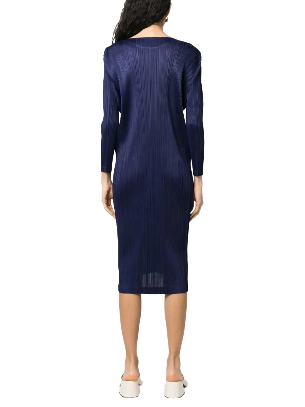 Issey Miyake Pleats Please Dress Navy - Image 5