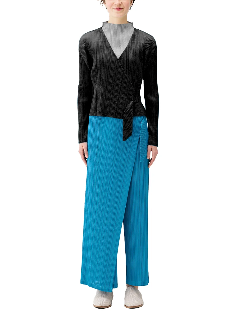 Issey Miyake Pleats Please Facade Cardigan Black - Image 3