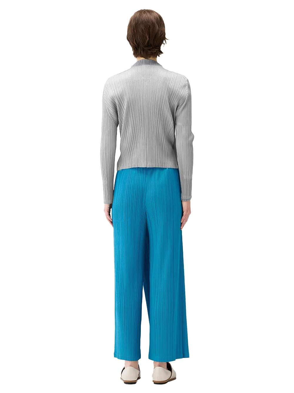 Issey Miyake Pleats Please Facade Cardigan L.Grey - Image 5