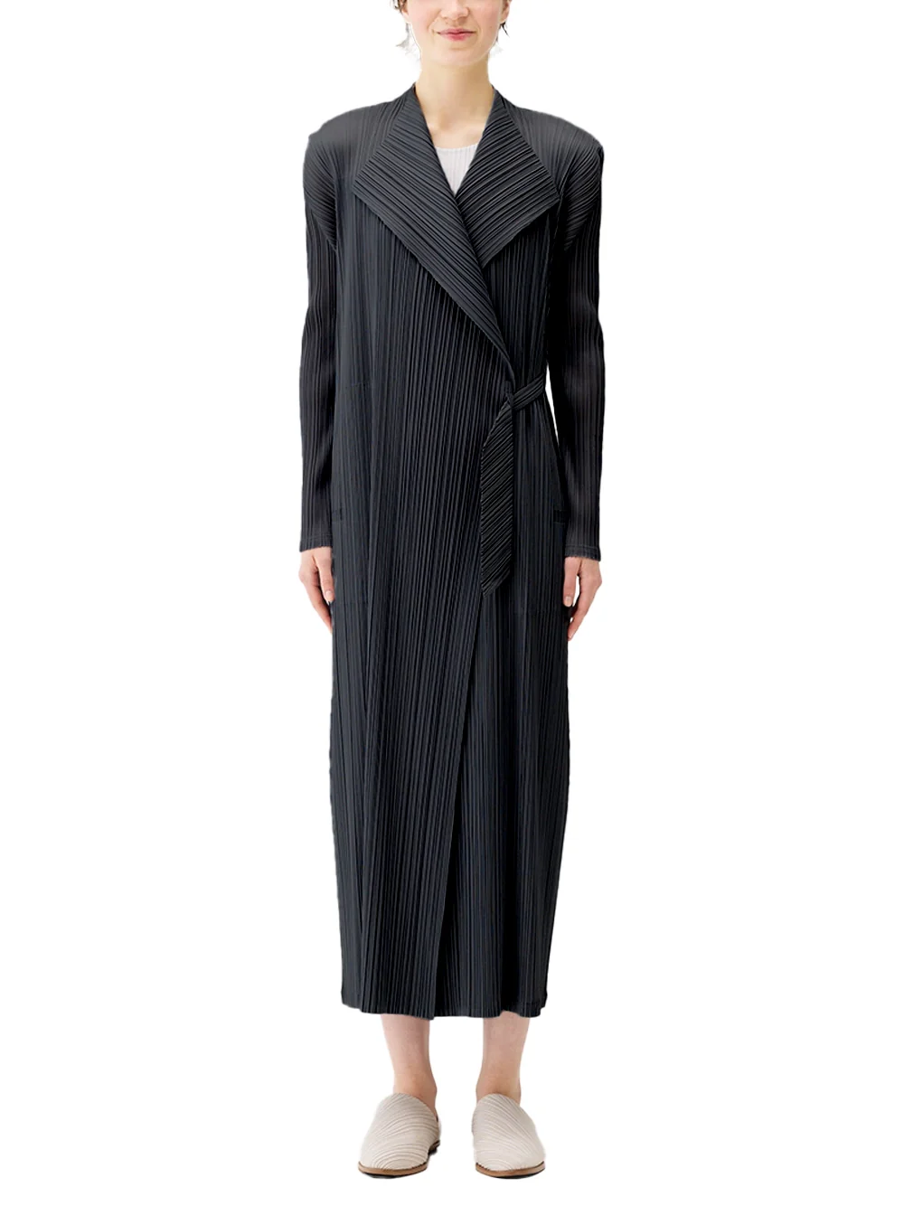 Issey Miyake Pleats Please Facade Coat Black - Image 3