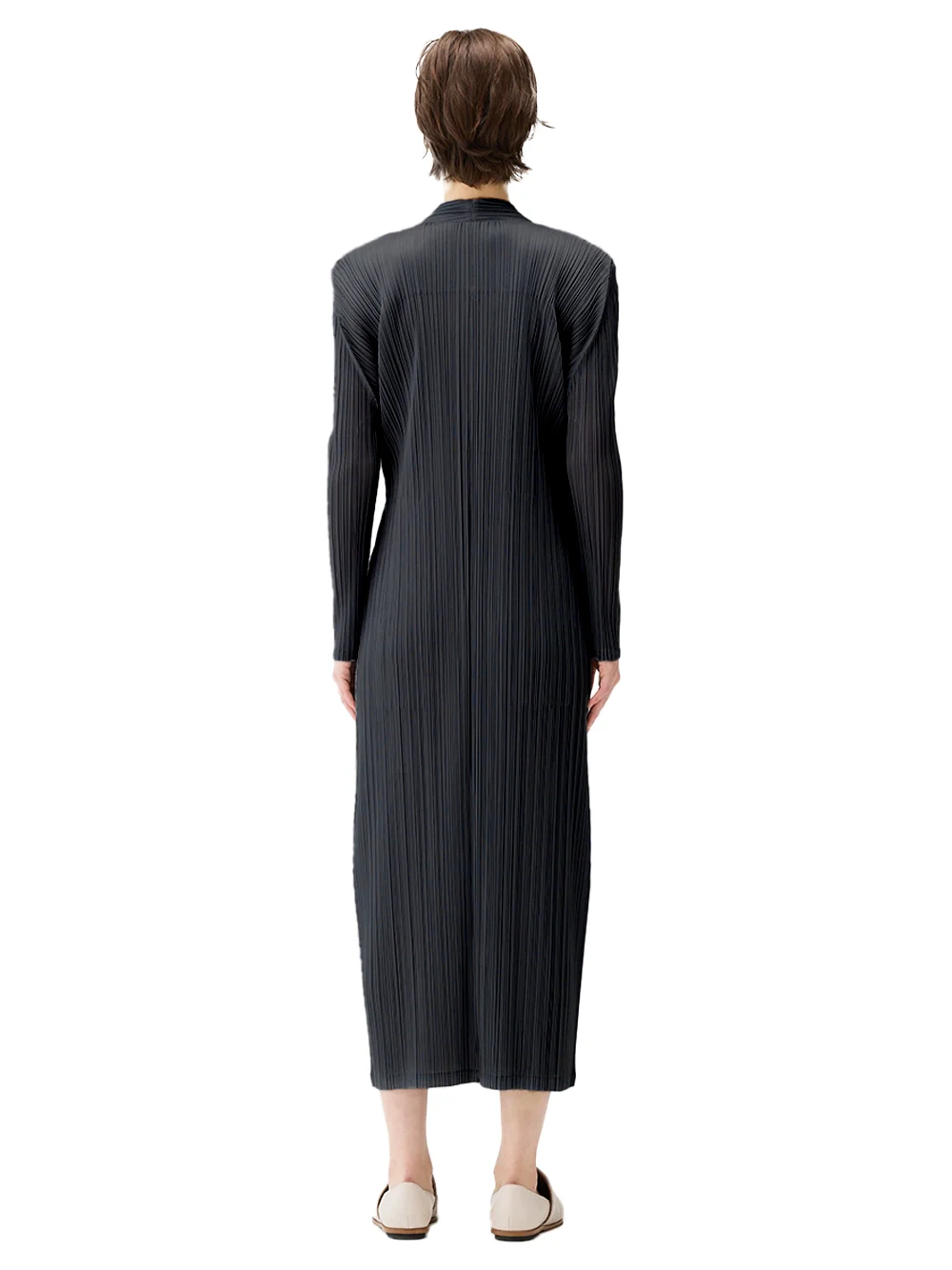 Issey Miyake Pleats Please Facade Coat Black - Image 5