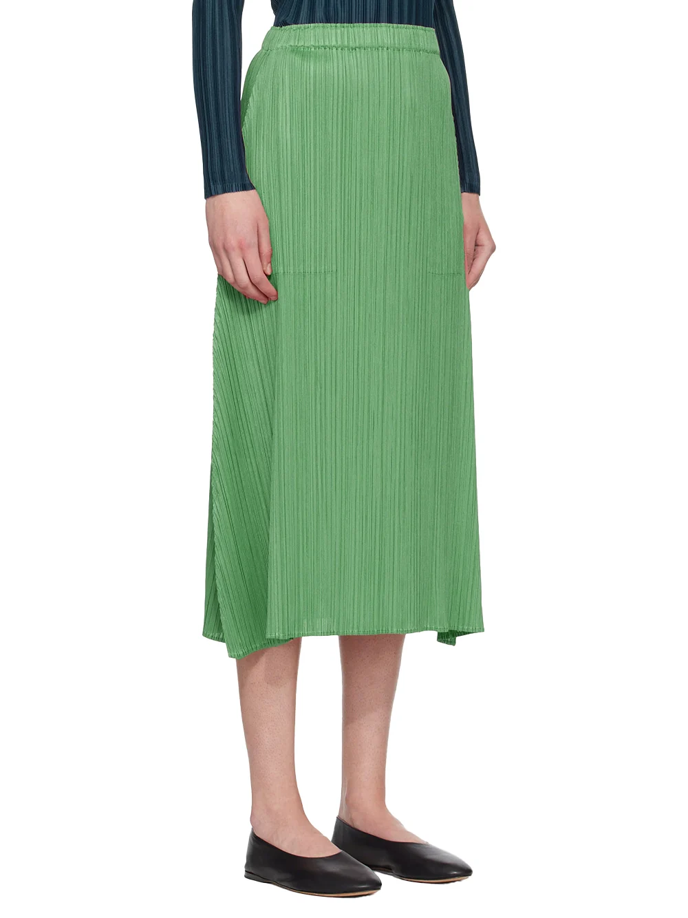 Issey Miyake Pleats Please Skirt Grass Green - Image 4