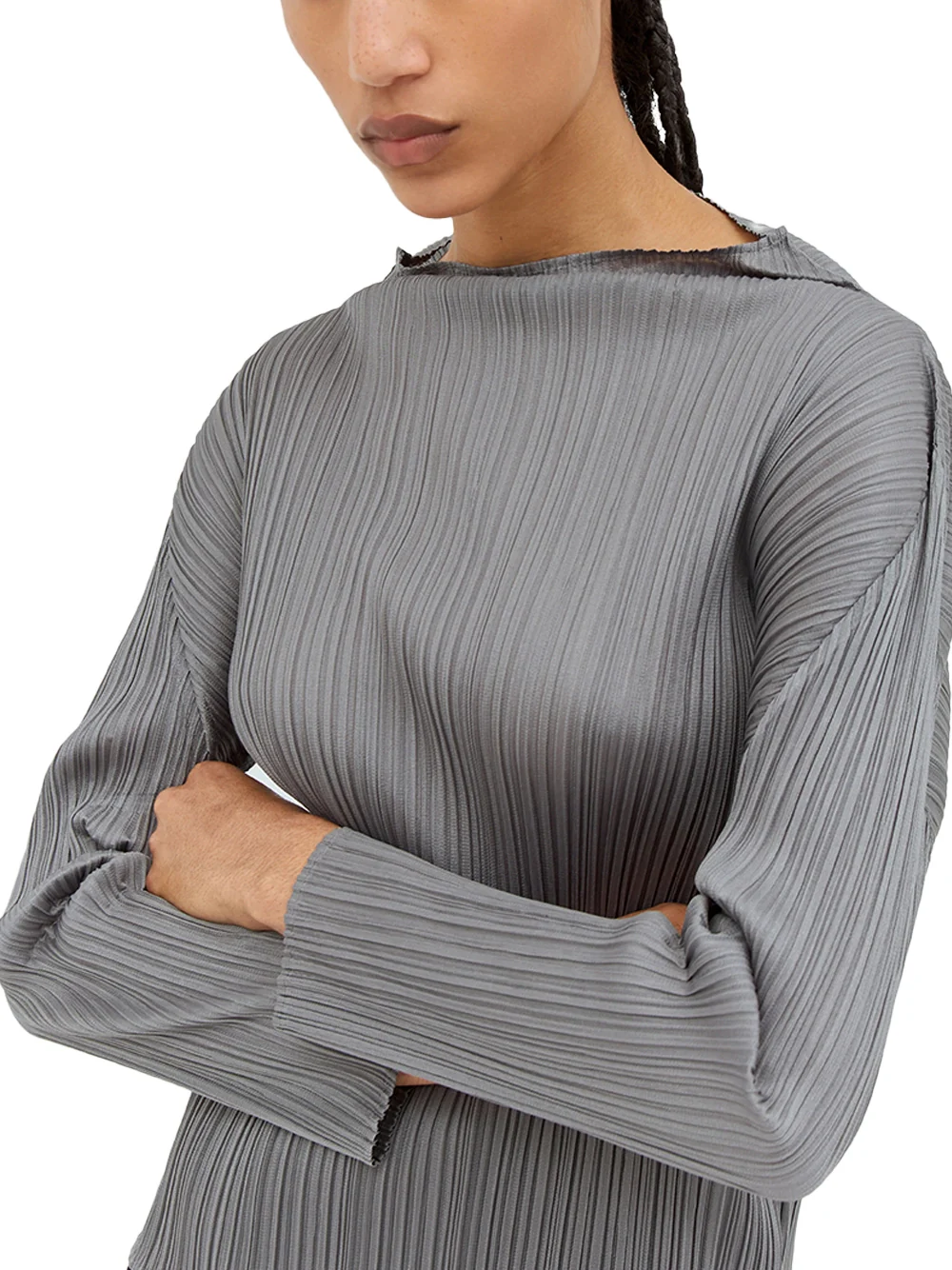 Issey Miyake Pleats Please Top Grey - Image 4