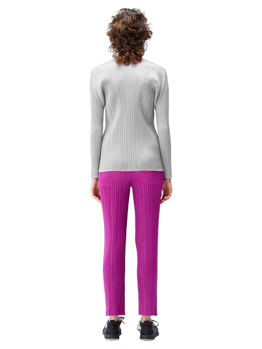Issey Miyake Pleats Please Top L Grey - Image 4