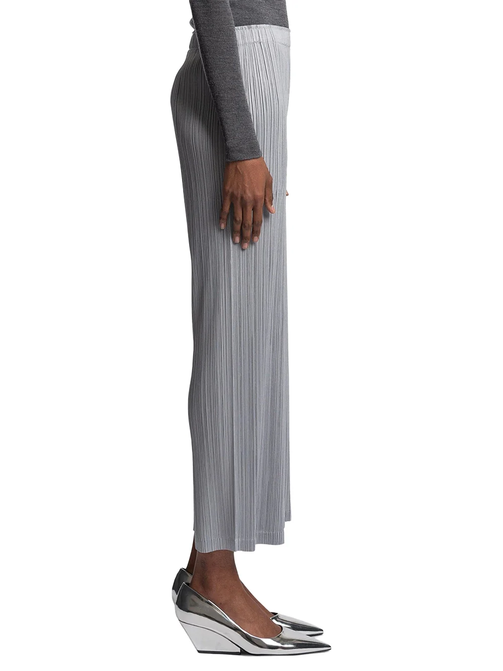 Issey Miyake Pleats Please Trousers Grey - Image 3