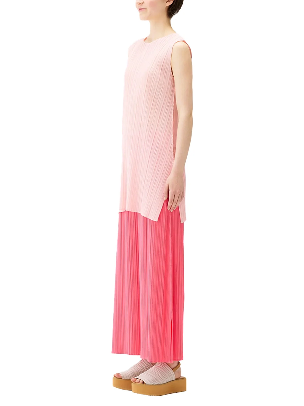 Issey Miyake Pleats Please Tunic Light Pink - Image 3
