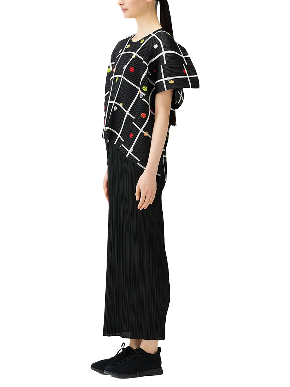 Issey Miyake Pleats Please Boxy Top Black - Image 6