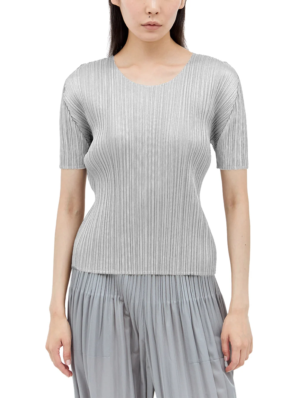 Issey Miyake Pleats Please Top L grey - Image 3