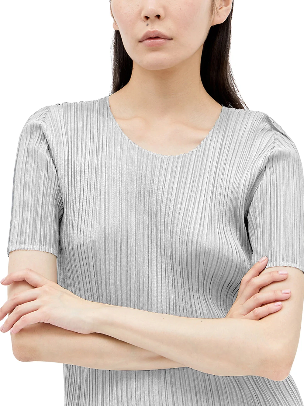 Issey Miyake Pleats Please Top L grey - Image 4