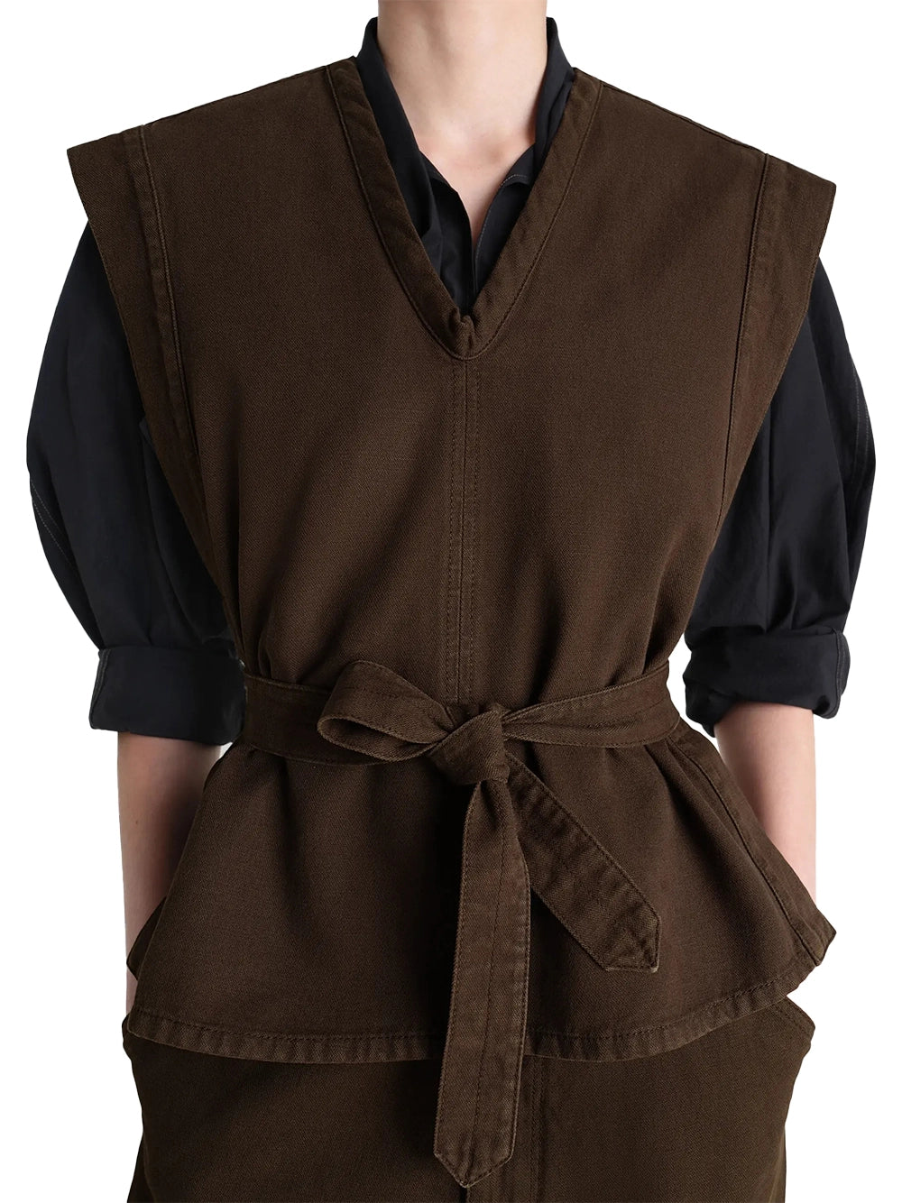 Lemaire Chasuble Broken Twill Top Cacao - Image 3