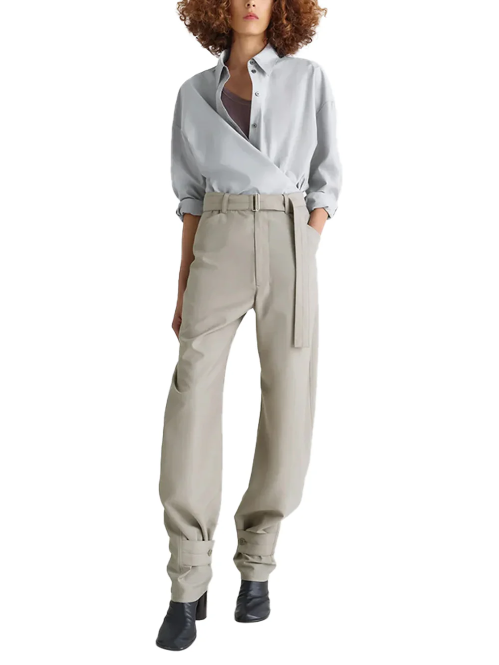 Lemaire Straight Collar Twisted Shirt Mist - Image 3
