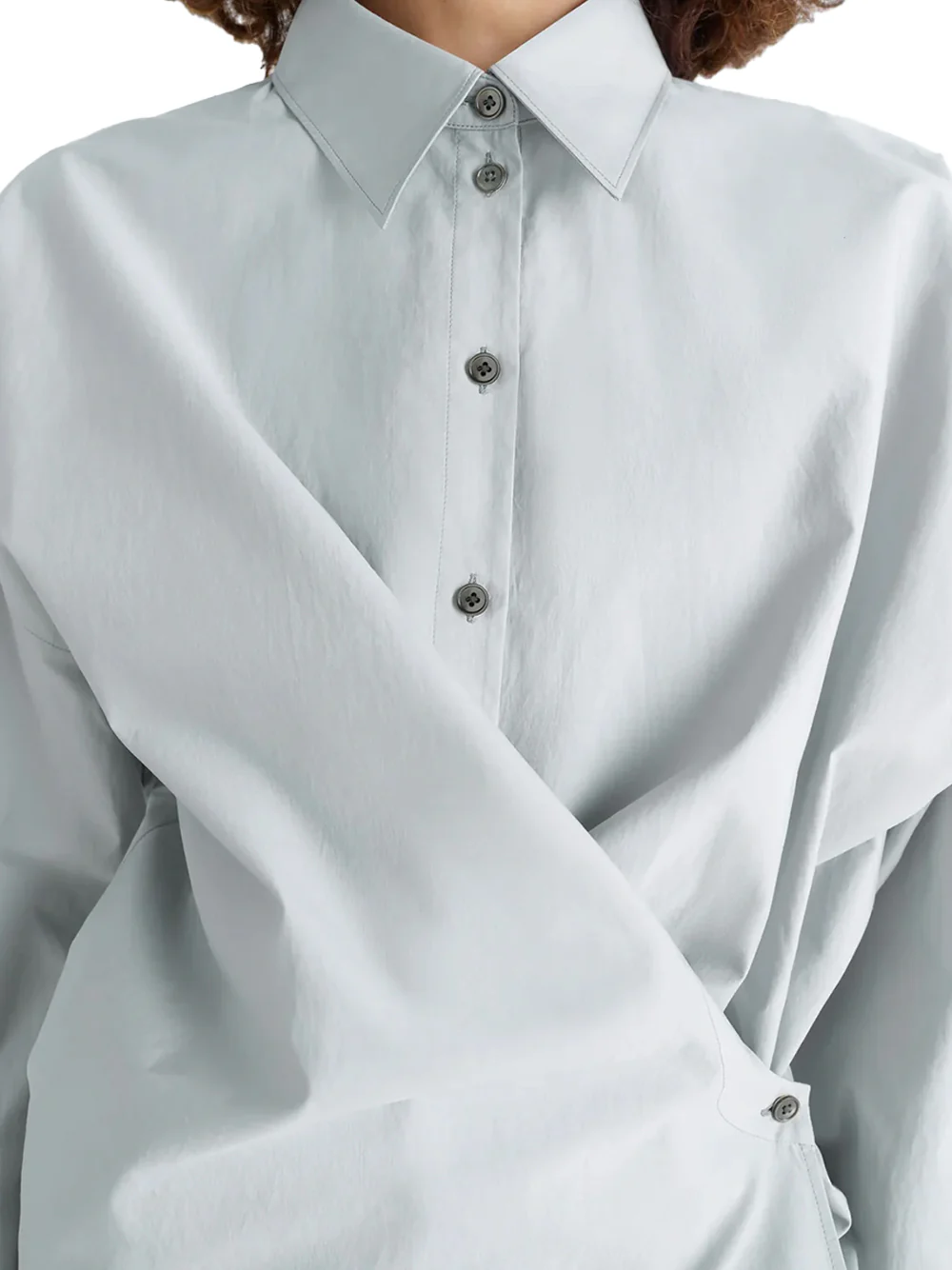 Lemaire Straight Collar Twisted Shirt Mist - Image 5