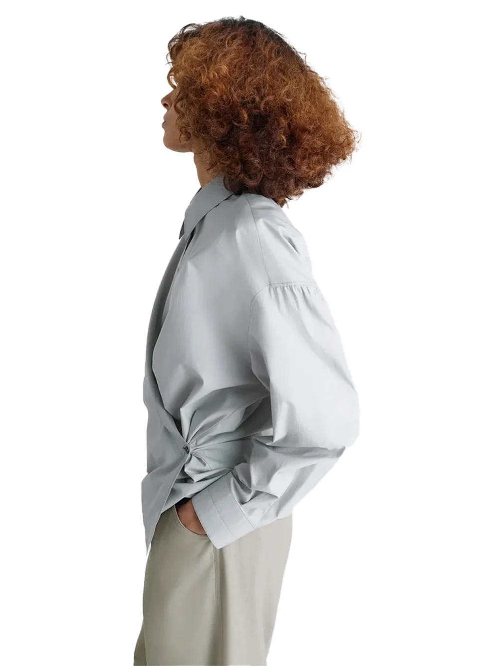 Lemaire Straight Collar Twisted Shirt Mist - Image 6