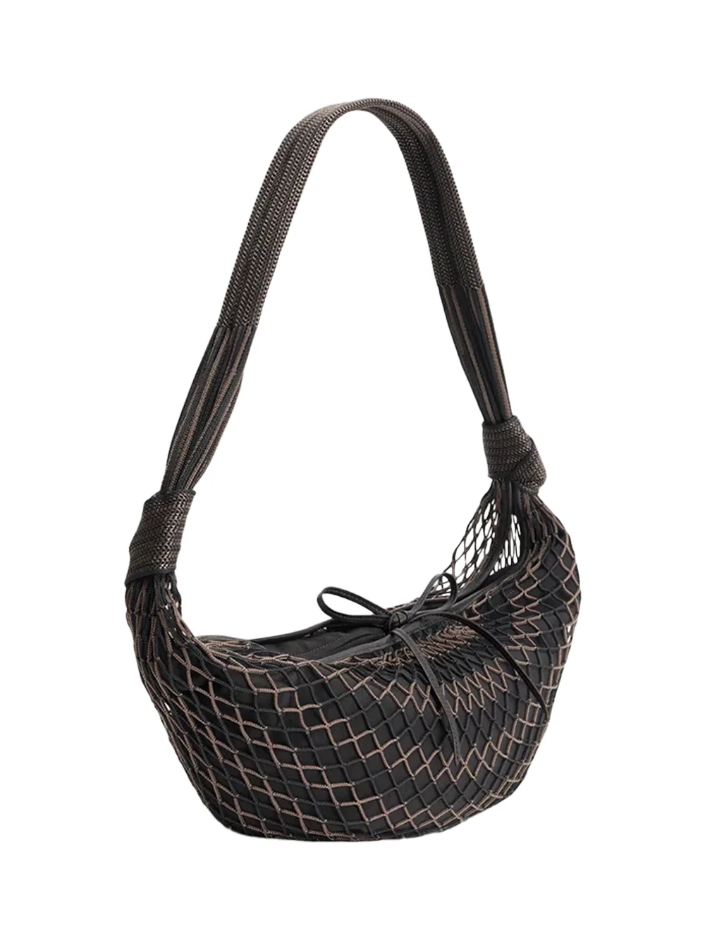 Lemaire Croissant Filt Bag Chevron Marron Glace - Image 3