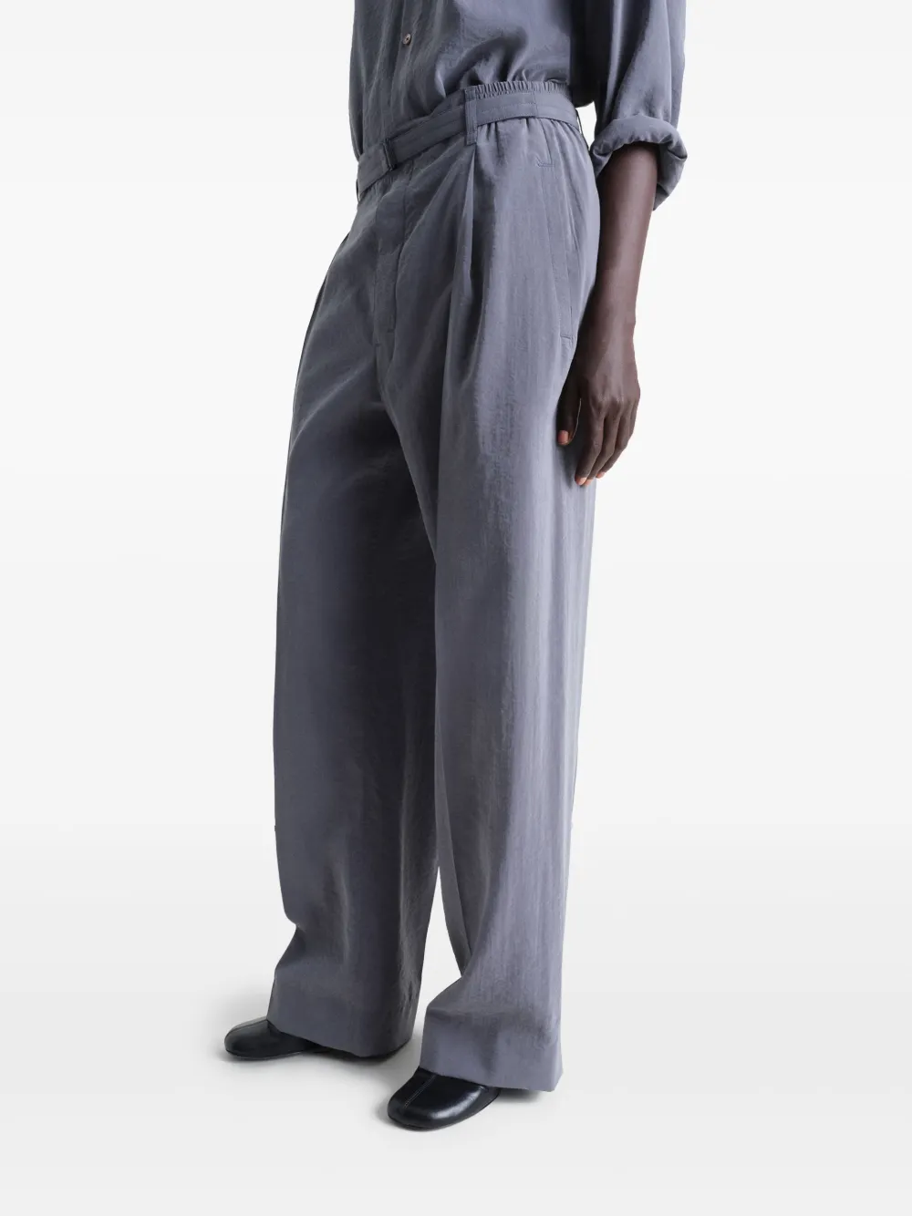Lemaire Silk Belted Pants Asphalt - Image 5